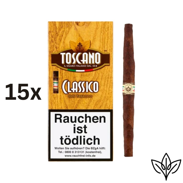 Toscano Classico Zigarren, 15 x 5 Stück (75 Zigarren)